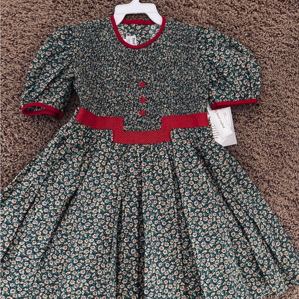 Floral Dress with Red Accents